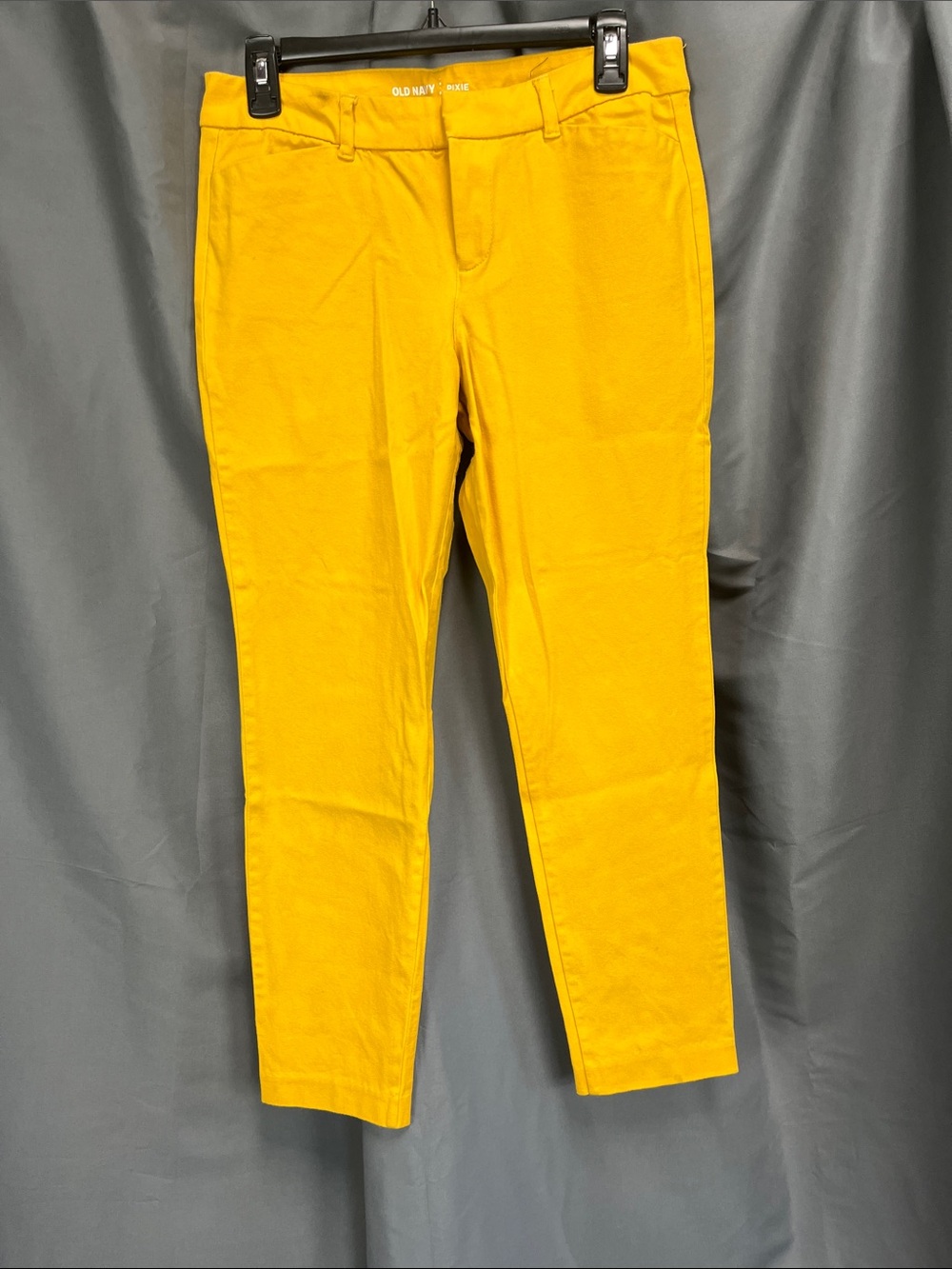 Old Navy Pixie Mid-Rise mustard yellow with stretch